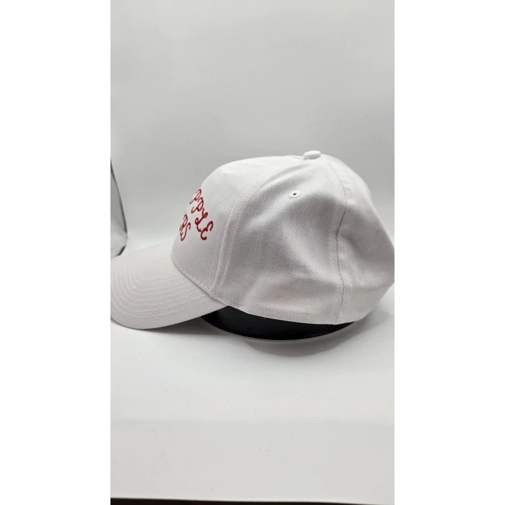 White Red Hat Bad Apple Riders Strapback